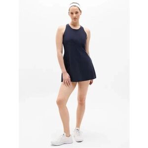 NWT Athleta Match Point Pleated Tennis Dress - Navy Blue - Size Medium